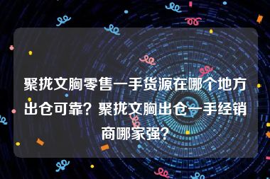 聚拢文胸零售一手货源在哪个地方出仓可靠？聚拢文胸出仓一手经销商哪家强？