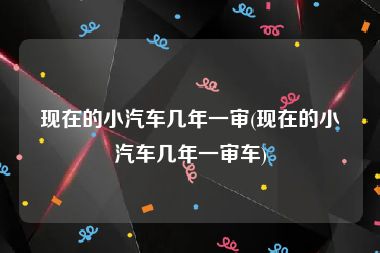 现在的小汽车几年一审(现在的小汽车几年一审车)
