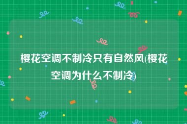 樱花空调不制冷只有自然风(樱花空调为什么不制冷)
