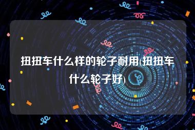 扭扭车什么样的轮子耐用(扭扭车什么轮子好)