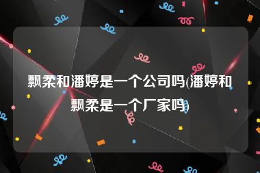 飘柔和潘婷是一个公司吗(潘婷和飘柔是一个厂家吗)