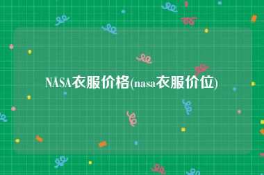 NASA衣服价格(nasa衣服价位)