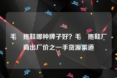 毛絨拖鞋哪种牌子好？毛絨拖鞋厂商出厂价之一手货源渠道