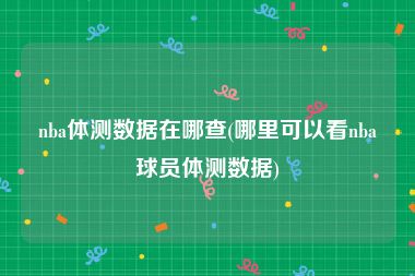 nba体测数据在哪查(哪里可以看nba球员体测数据)