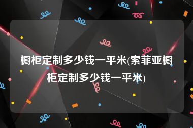 橱柜定制多少钱一平米(索菲亚橱柜定制多少钱一平米)