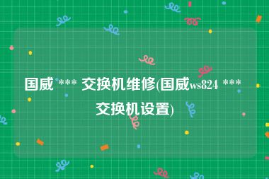 国威 *** 交换机维修(国威ws824 *** 交换机设置)