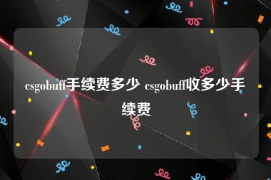 csgobuff手续费多少 csgobuff收多少手续费