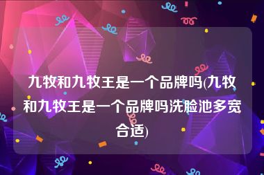 九牧和九牧王是一个品牌吗(九牧和九牧王是一个品牌吗洗脸池多宽合适)