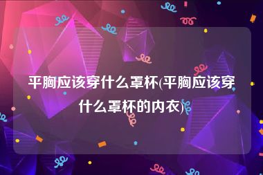 平胸应该穿什么罩杯(平胸应该穿什么罩杯的内衣)