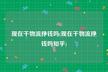 现在干物流挣钱吗(现在干物流挣钱吗知乎)