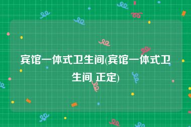 宾馆一体式卫生间(宾馆一体式卫生间 正定)