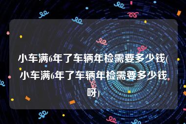 小车满6年了车辆年检需要多少钱(小车满6年了车辆年检需要多少钱呀)