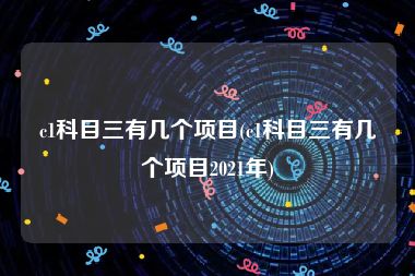 c1科目三有几个项目(c1科目三有几个项目2021年)