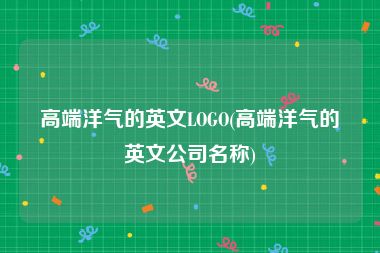 高端洋气的英文LOGO(高端洋气的英文公司名称)