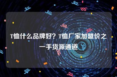 T恤什么品牌好？T恤厂家加盟价之一手货源通道