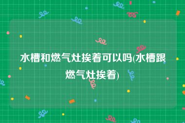 水槽和燃气灶挨着可以吗(水槽跟燃气灶挨着)