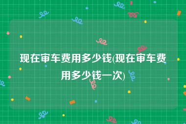 现在审车费用多少钱(现在审车费用多少钱一次)