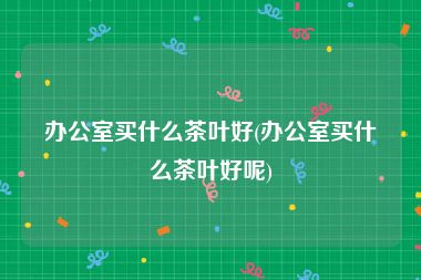 办公室买什么茶叶好(办公室买什么茶叶好呢)