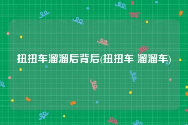 扭扭车溜溜后背后(扭扭车 溜溜车)