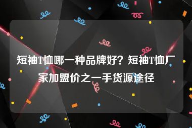 短袖T恤哪一种品牌好？短袖T恤厂家加盟价之一手货源途径