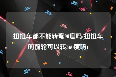 扭扭车都不能转弯90度吗(扭扭车的前轮可以转360度吗)