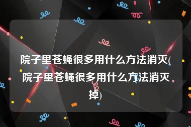 院子里苍蝇很多用什么方法消灭(院子里苍蝇很多用什么方法消灭掉)