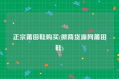 正宗莆田鞋购买(微商货源网莆田鞋)