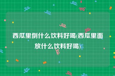 西瓜里倒什么饮料好喝(西瓜里面放什么饮料好喝)