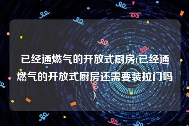 已经通燃气的开放式厨房(已经通燃气的开放式厨房还需要装拉门吗)