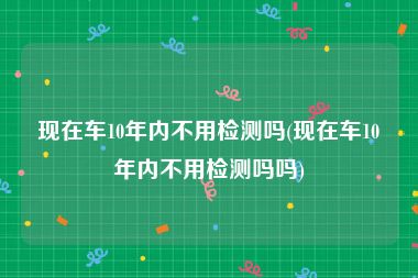 现在车10年内不用检测吗(现在车10年内不用检测吗吗)