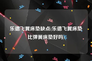乐德飞翼床垫缺点(乐德飞翼床垫比弹簧床垫好吗)