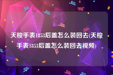 天梭手表1853后盖怎么装回去(天梭手表1853后盖怎么装回去视频)