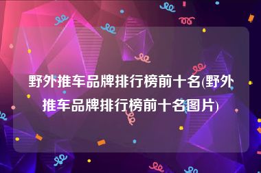 野外推车品牌排行榜前十名(野外推车品牌排行榜前十名图片)