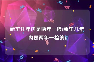 新车几年内是两年一检(新车几年内是两年一检的)