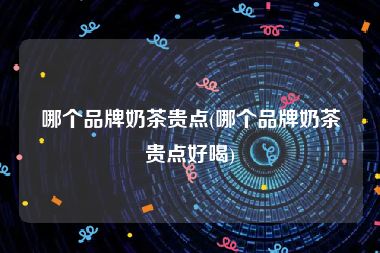 哪个品牌奶茶贵点(哪个品牌奶茶贵点好喝)