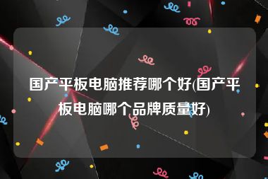 国产平板电脑推荐哪个好(国产平板电脑哪个品牌质量好)