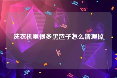 洗衣机里很多黑渣子怎么清理掉