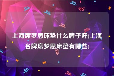 上海席梦思床垫什么牌子好(上海名牌席梦思床垫有哪些)