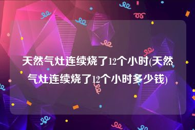 天然气灶连续烧了12个小时(天然气灶连续烧了12个小时多少钱)