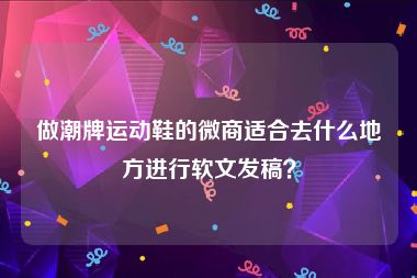 做潮牌运动鞋的微商适合去什么地方进行软文发稿？