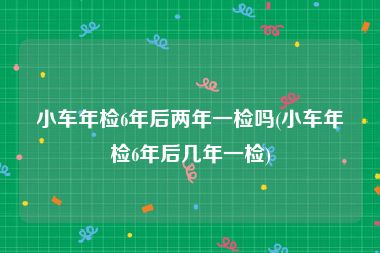 小车年检6年后两年一检吗(小车年检6年后几年一检)