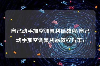 自己动手加空调氟利昂教程(自己动手加空调氟利昂教程汽车)