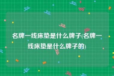 名牌一线床垫是什么牌子(名牌一线床垫是什么牌子的)