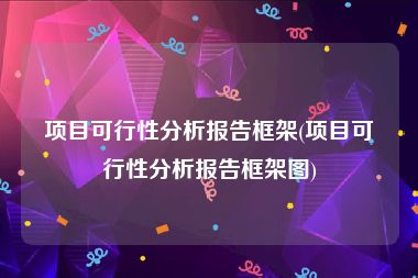 项目可行性分析报告框架(项目可行性分析报告框架图)