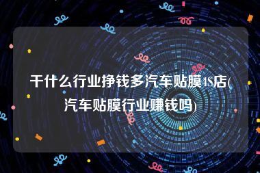 干什么行业挣钱多汽车贴膜4S店(汽车贴膜行业赚钱吗)
