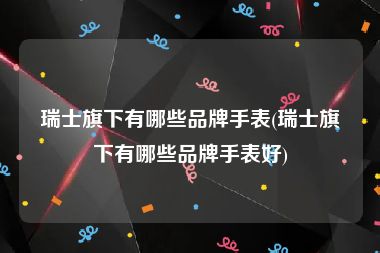 瑞士旗下有哪些品牌手表(瑞士旗下有哪些品牌手表好)