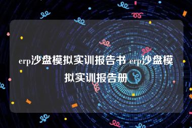 erp沙盘模拟实训报告书 erp沙盘模拟实训报告册
