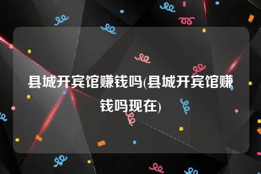 县城开宾馆赚钱吗(县城开宾馆赚钱吗现在)