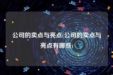 公司的卖点与亮点(公司的卖点与亮点有哪些)