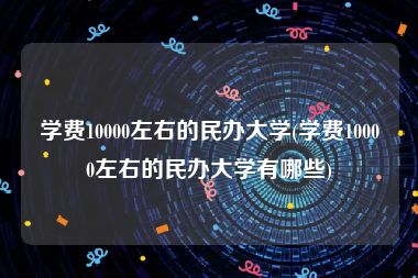 学费10000左右的民办大学(学费10000左右的民办大学有哪些)